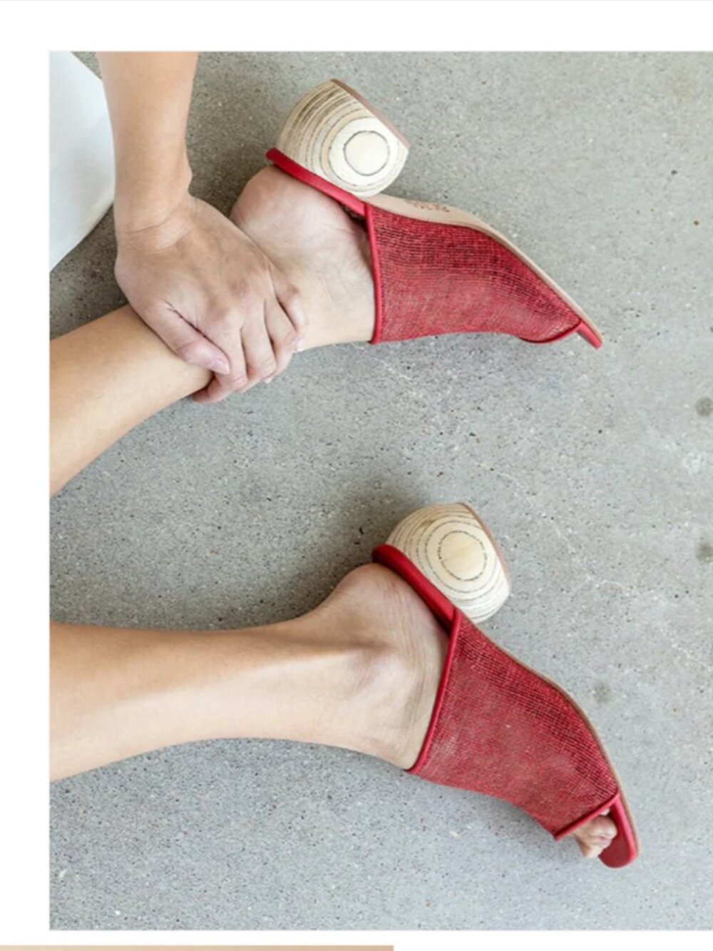 Huma Blanco MILLA MULE in RED Size 40 US Size 9.5.